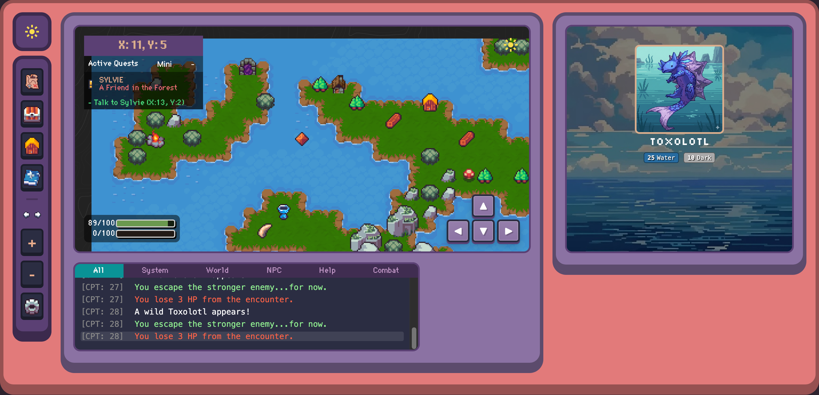 A mid-era version of the map UI